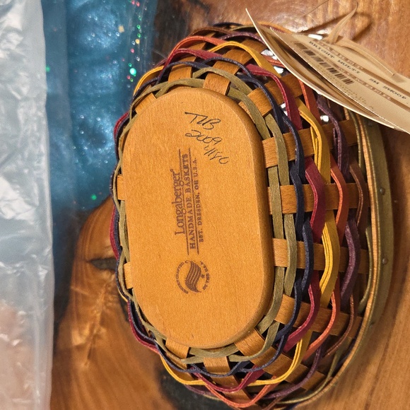 Longaberger Multicolor Woven Basket Little Crocus Booking - Picture 5 of 5